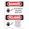 Signmission Safety Sign, OSHA Danger, 10" Height, Electrical Hazard Keep Out Bilingual Spanish OS-DS-D-710-VS-1198 - alternate 1